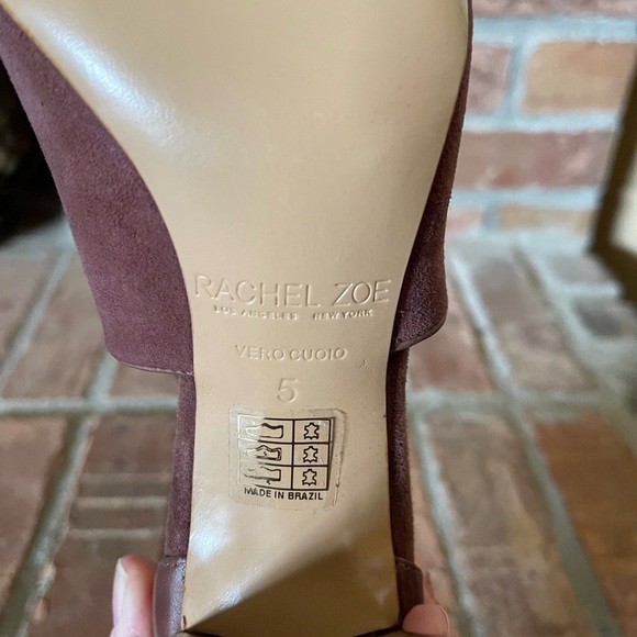 NEW Rachel Zoe Stephanie Peep Toe Sandals in Dark Rosewood - Picture 3 of 10